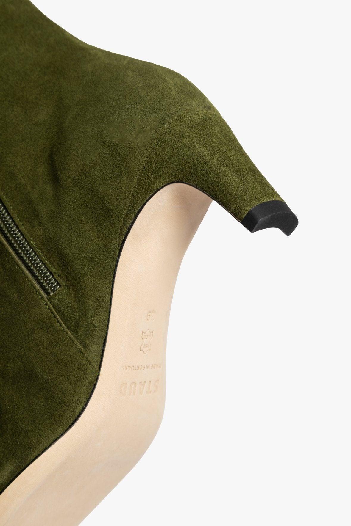 WALLY ANKLE BOOT | OLIVE SUEDE Product Image