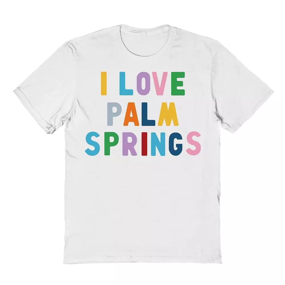 Men's COLAB89 by Threadless I Love Palm Springs Graphic Tee, Size: XL, White Product Image