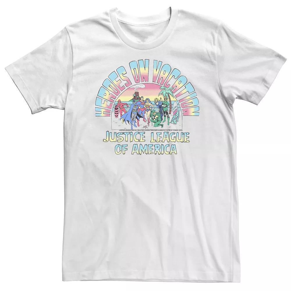 Big & Tall DC Comics "Heroes On Vacation" Tee, Men's,  Product Image