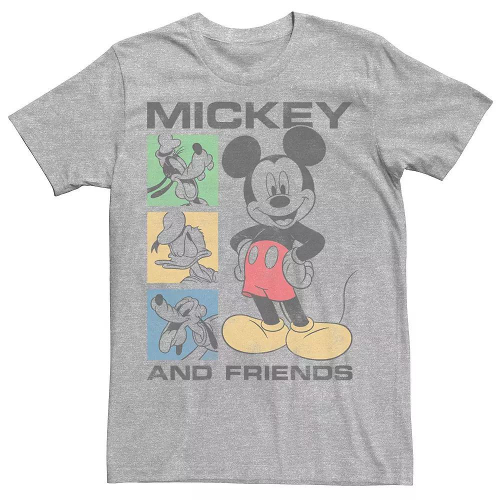 Disney's Mickey And Friends Box Seats Men's Tee, Size: 3XL, Athletic Grey Product Image