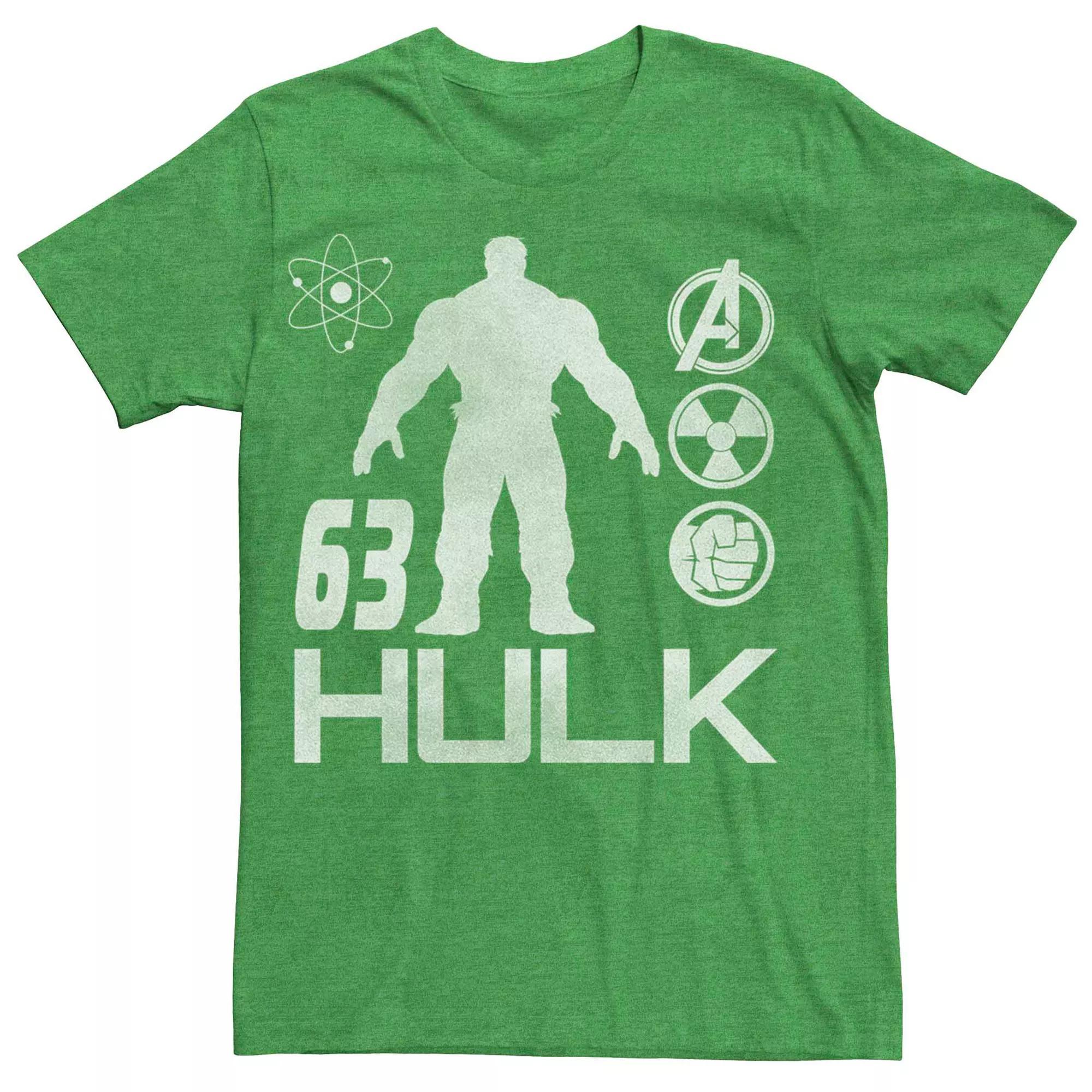 Men's Marvel's Hulk Silhouette Science Symbols Tee,  Product Image