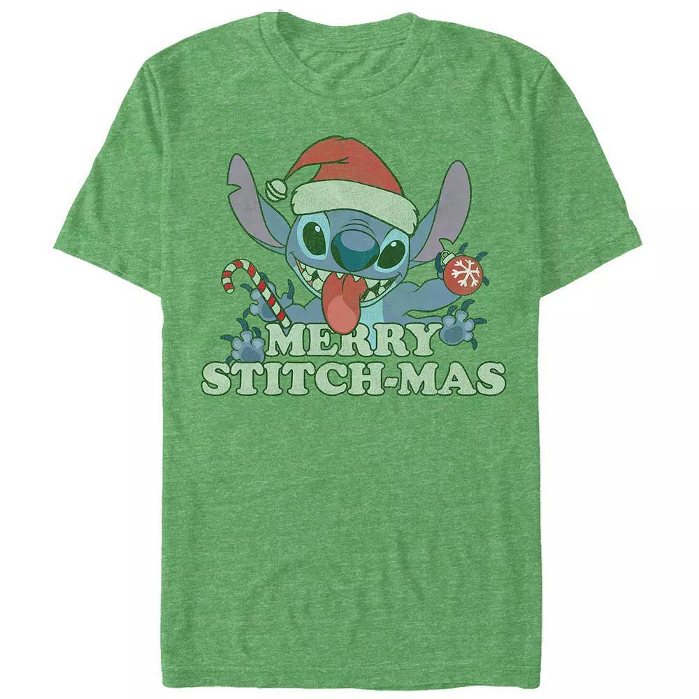 Disney's Lilo & Stitch Merry Stitch-Mas Men's Graphic Tee, Size: Medium, Kelly Grey Product Image