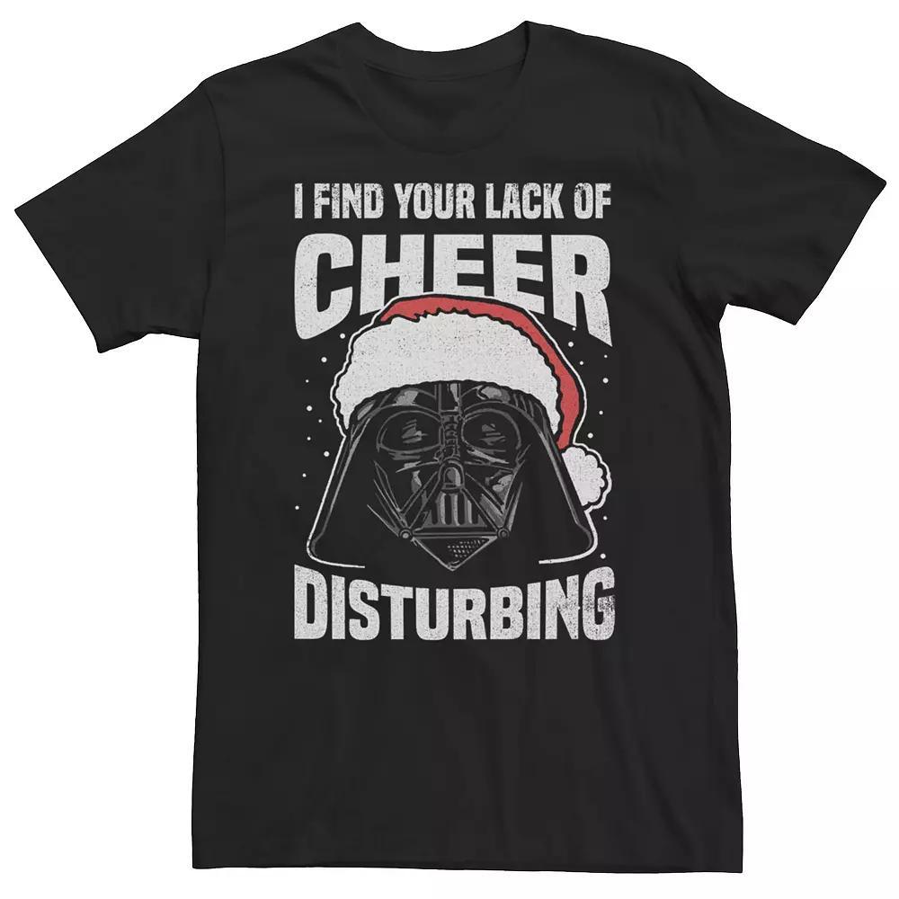 Men's Star Wars Darth Vader Lack Of Cheer Santa Hat Tee, Size: Small, Black Product Image