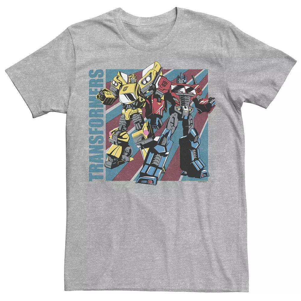 Men's Transformers Americana Portrait Tee, Size: XS, Athletic Grey Product Image