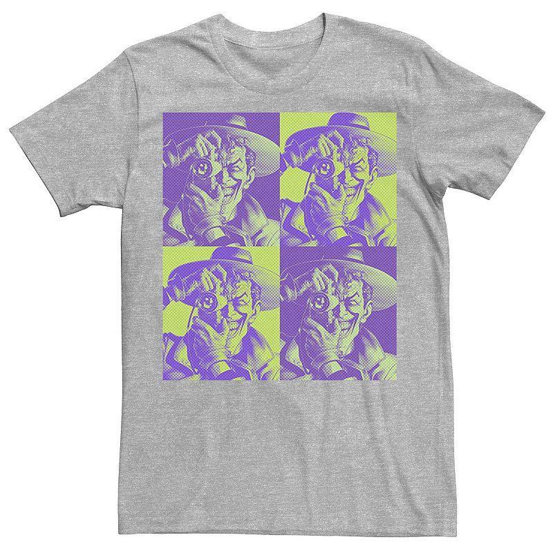 Mens DC Batman The Joker Halftone Popart Tee Grey Heather Product Image