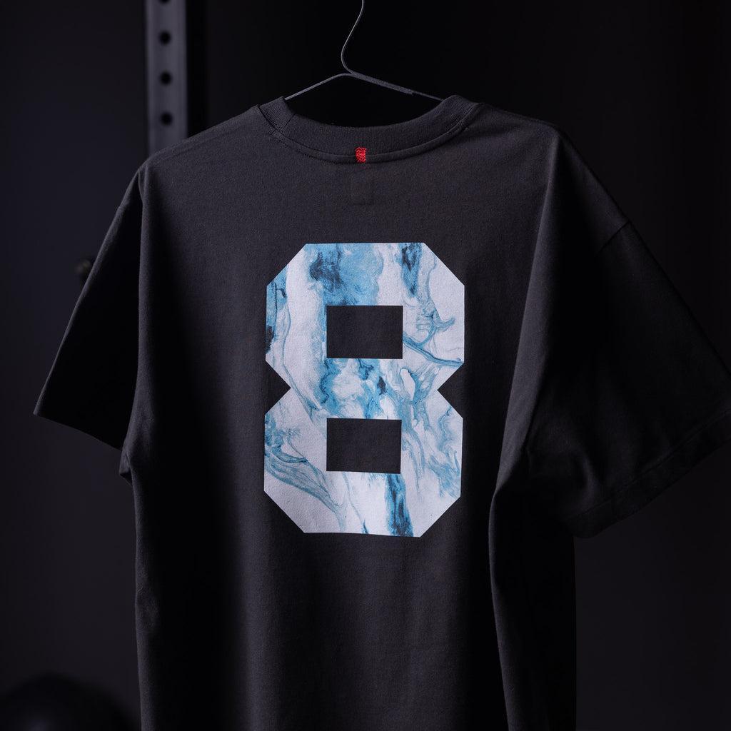 0797. Tech Essential™ Relaxed Tee - Black "Marble 8" Product Image