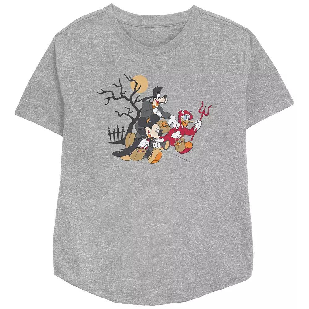 Disney's Mickey Mouse And Friends Trick Or Treaters Women's Relaxed Fit Graphic Tee,  Product Image