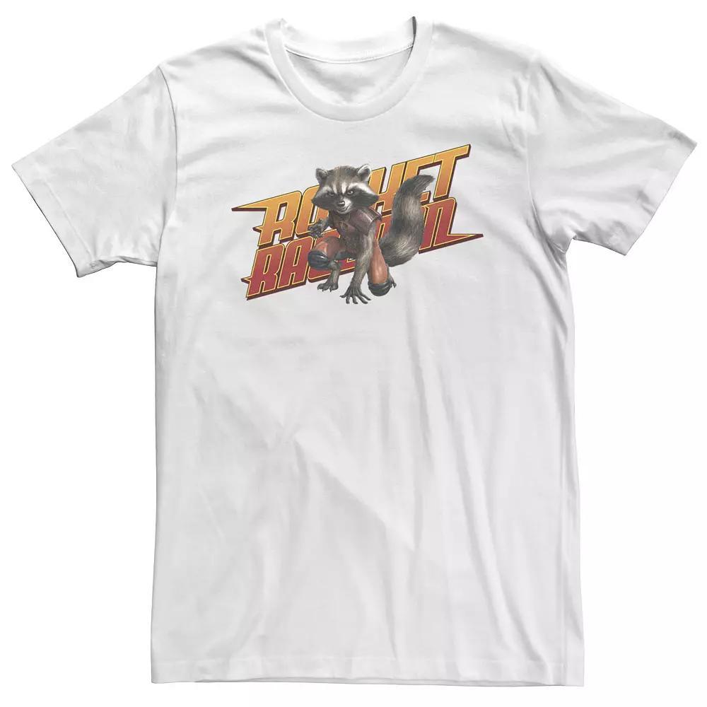 Big & Tall Marvel Guardians Of The Galaxy Rocket Raccoon Tee, Men's,  Product Image