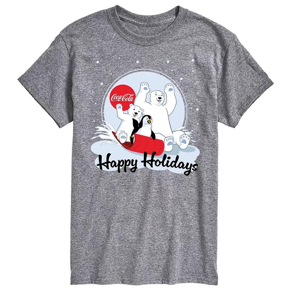 Big & Tall Coca-Cola Happy Holiday Sled Graphic Tee, Men's,  Product Image