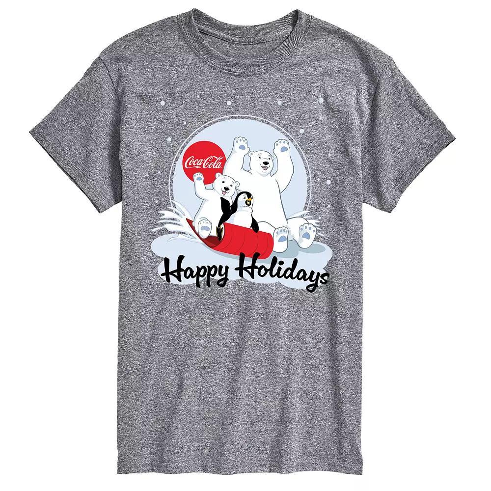 Big & Tall Coca-Cola Happy Holiday Sled Graphic Tee, Men's,  Product Image