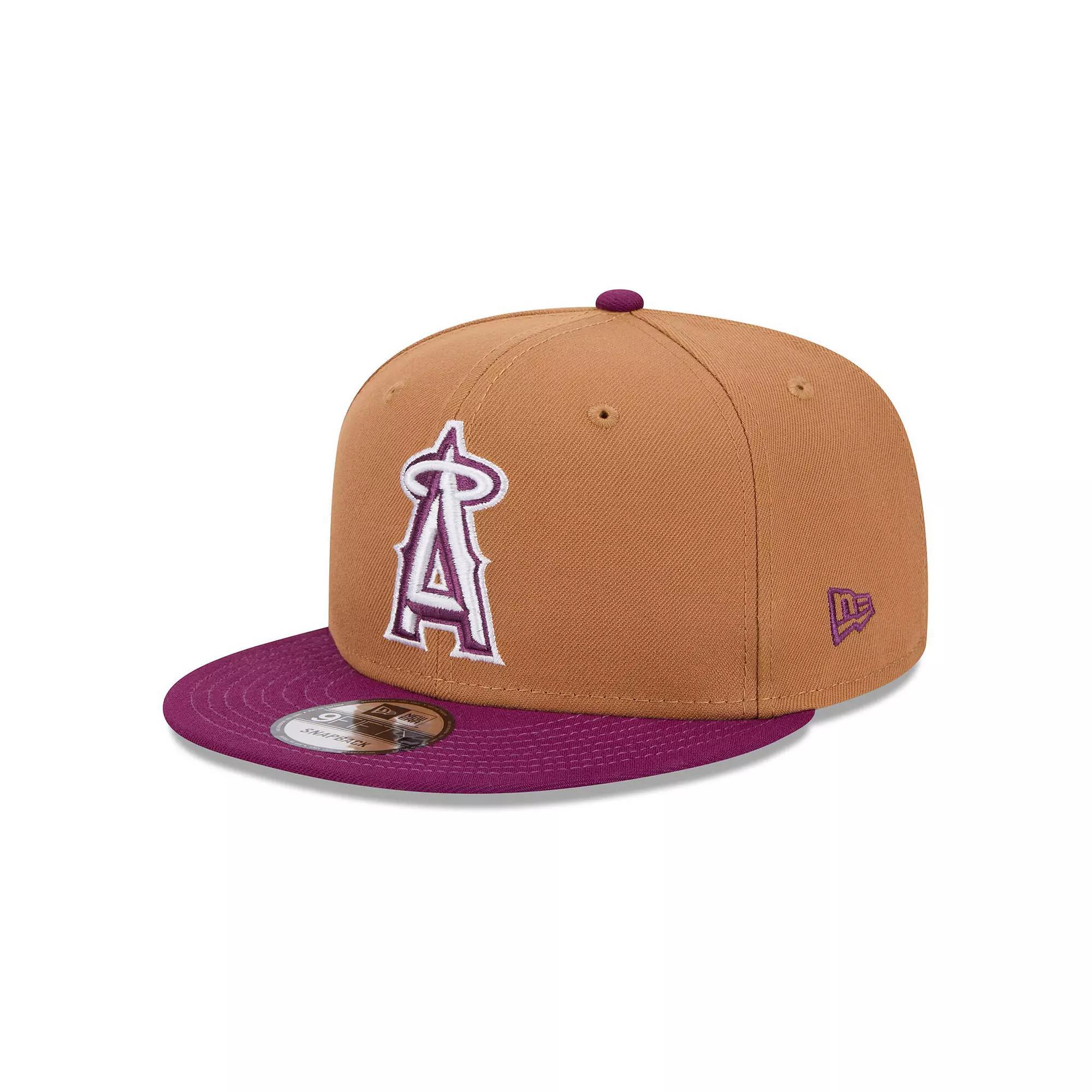 Men's New Era Brown/Purple Los Angeles Angels Color Pack Two-Tone 9FIFTY Snapback Hat Product Image