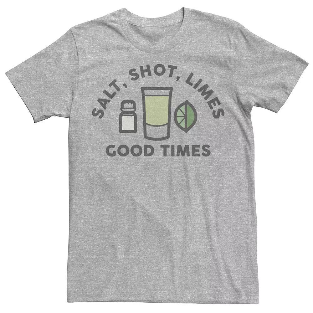 Men's Salt, Shot And Limes Good Times Tee, Size: XL, Athletic Grey Product Image