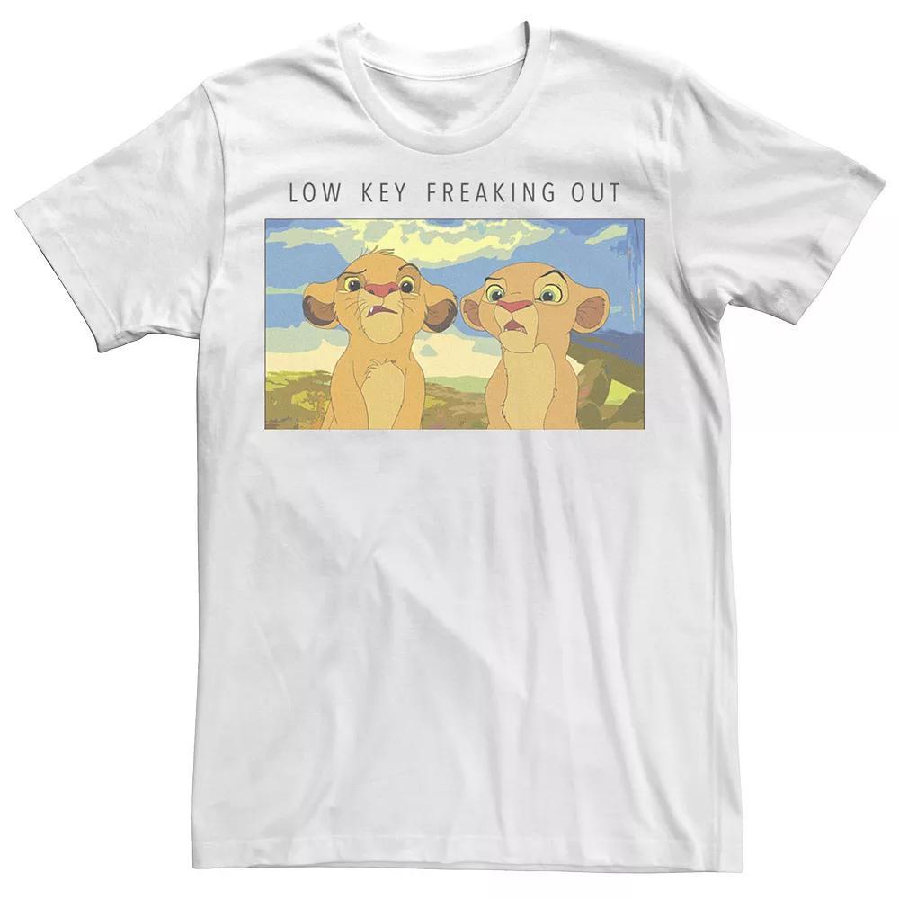 Disney's The Lion King Low Key Freaking Out Men's Tee, Size: XL, White Product Image