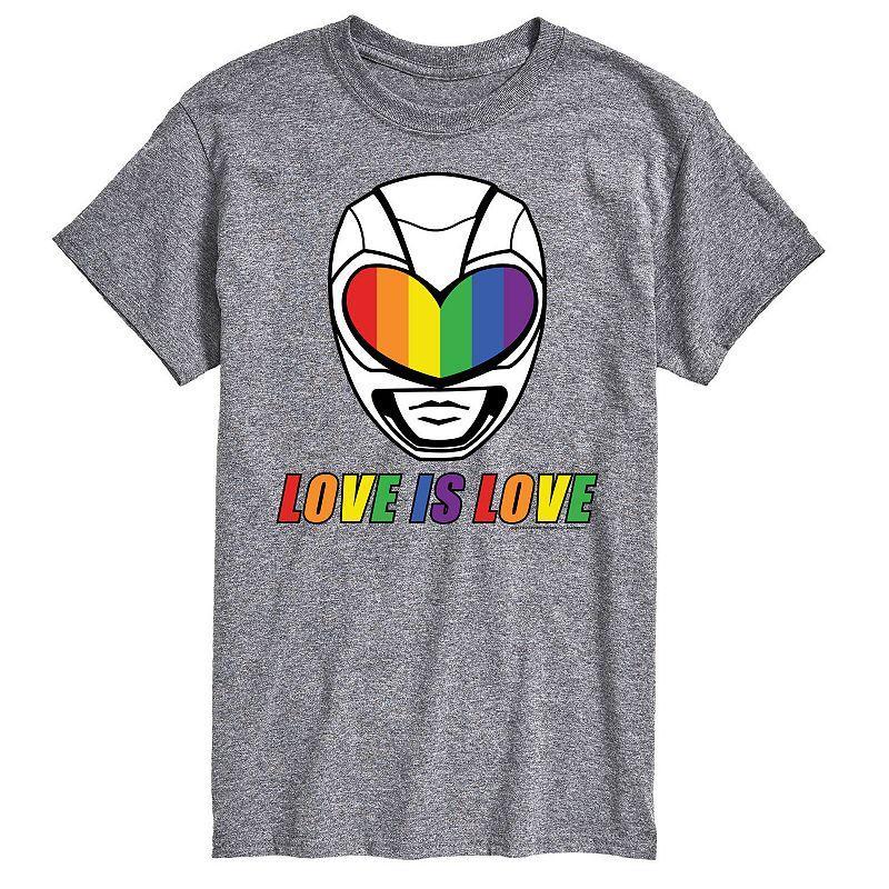 Big & Tall Power Rangers Love Is Love Graphic Tee, Men's, Size: 6XB, Black Product Image