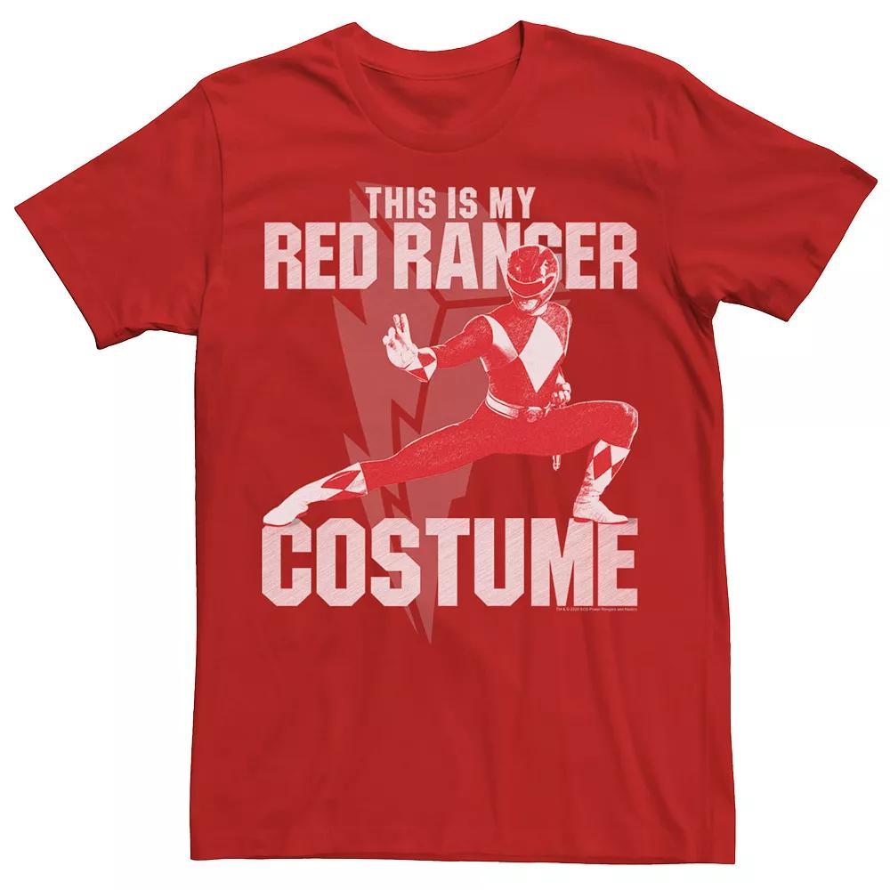 Men's Power Rangers Red Ranger Halloween Costume Tee, Boy's,  Product Image