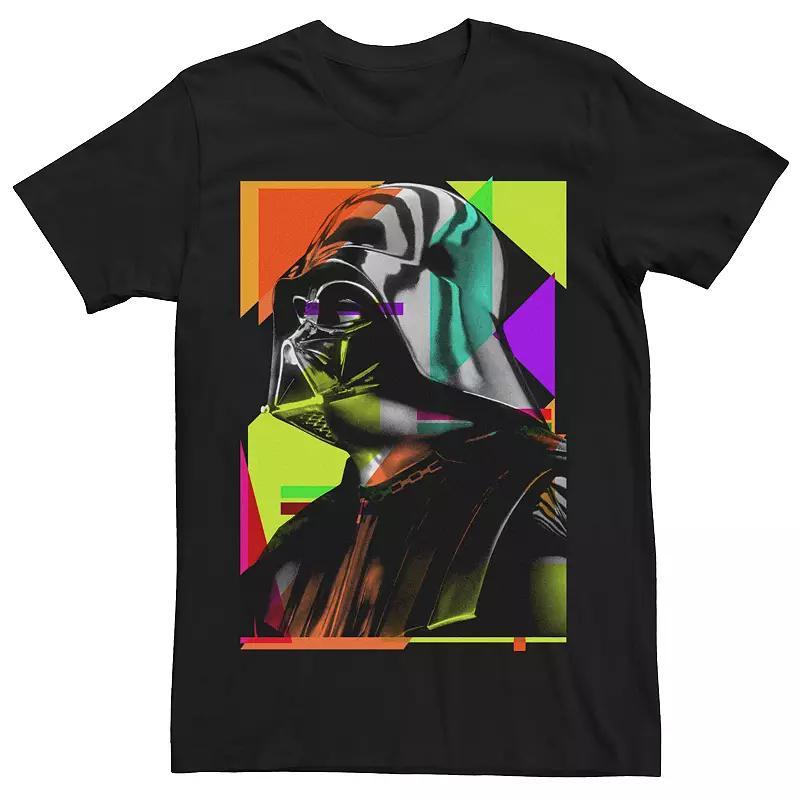 Men's Star Wars Darth Vader Colorful Abstract Short Sleeve Tee, Size: XXL, Black Product Image