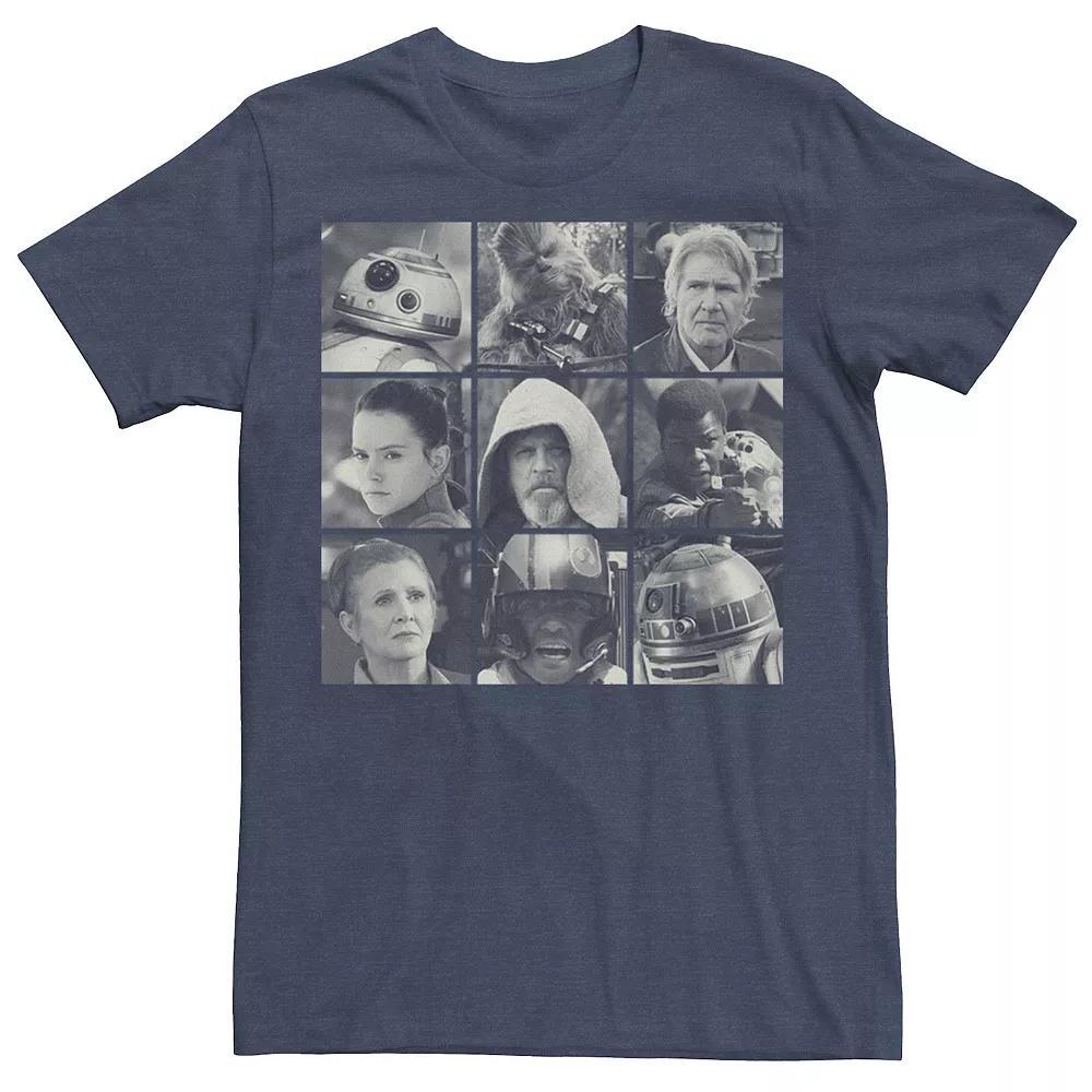 Men's Star Wars Black And Grey Character Collage Panel Tee,  Product Image