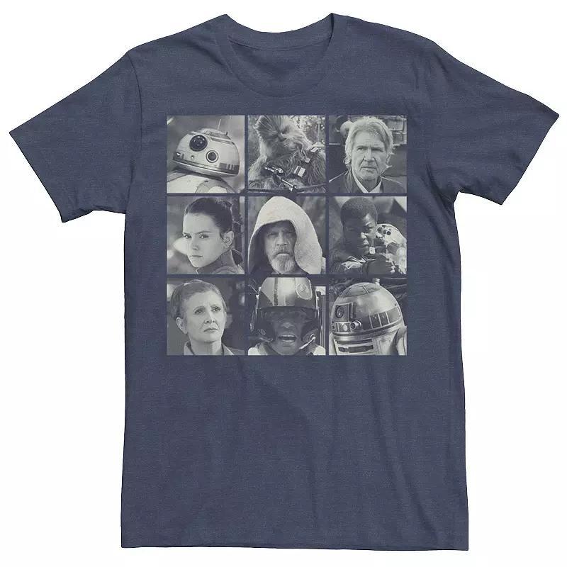 Men's Star Wars Black And Grey Character Collage Panel Tee,  Product Image