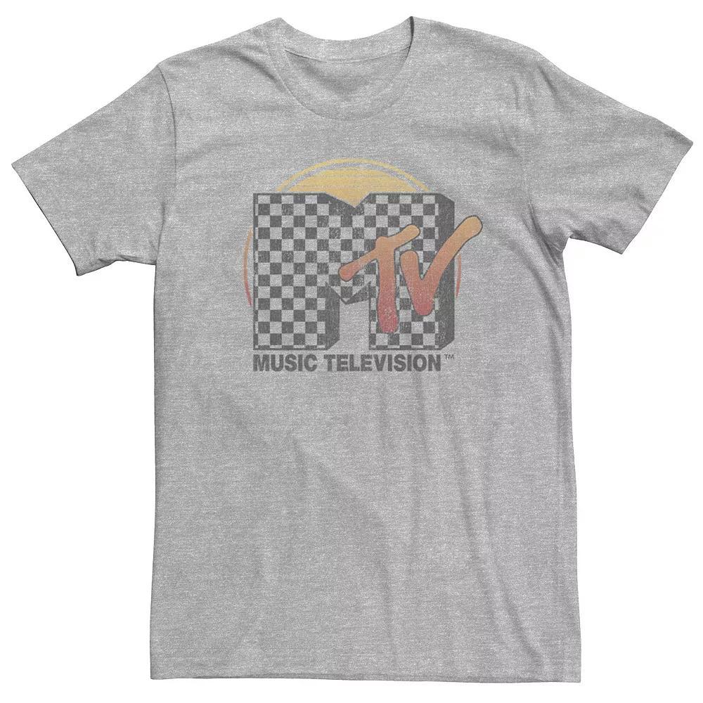 Men's MTV Faded Checkered Logo Short Sleeve Tee,  Product Image