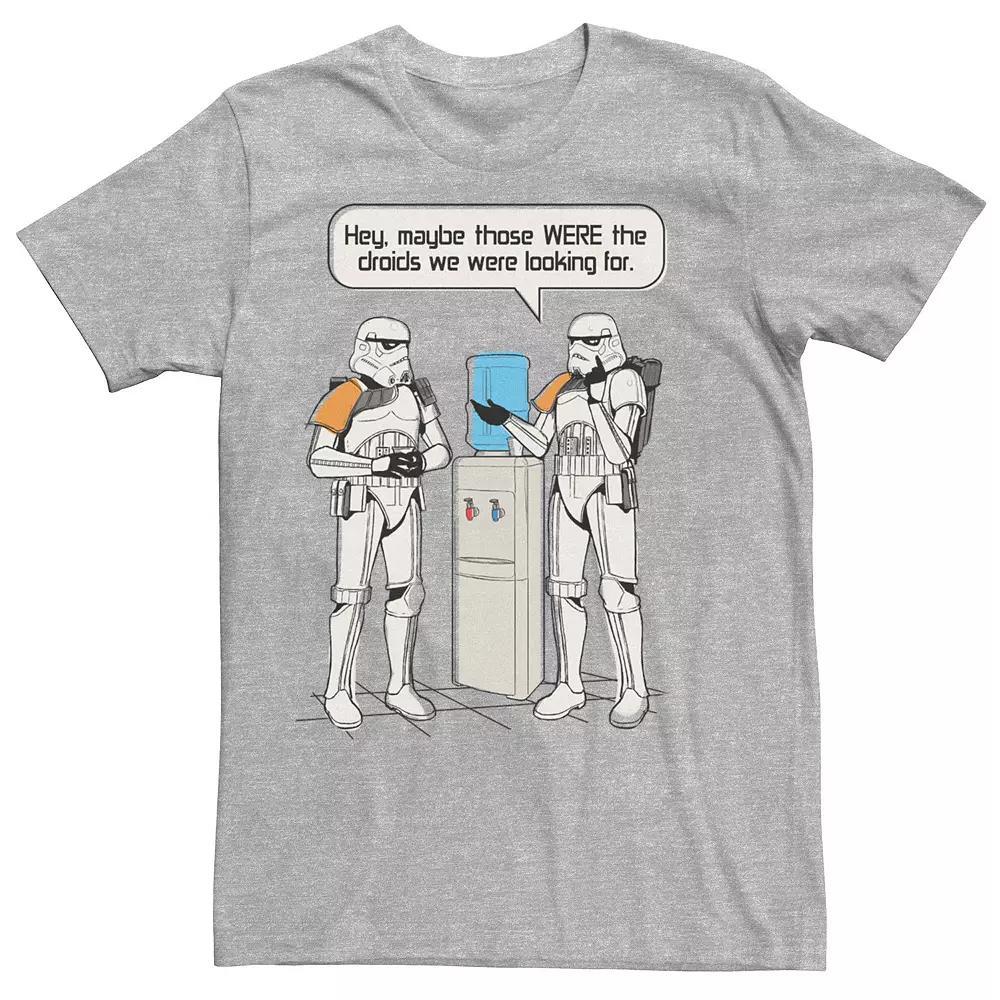 Men's Star Wars Stormtrooper Those Were The Droids Tee, Size: Small, Athletic Grey Product Image