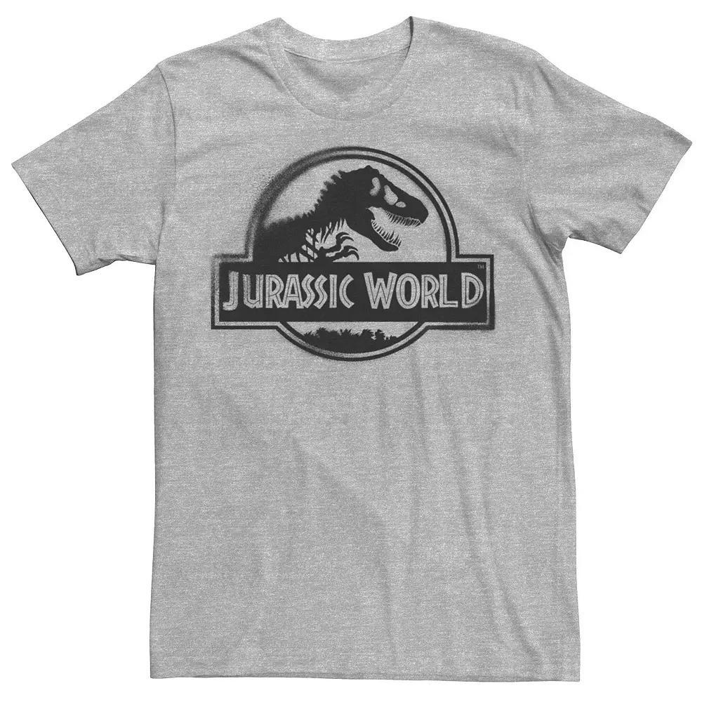 Men's Jurassic World Two Black Spray Paint Logo Tee, Size: Medium, Royal Grey Product Image