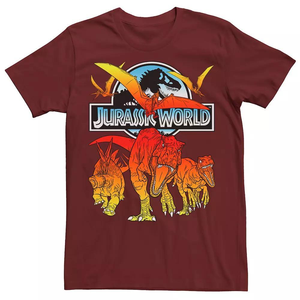 Men's Jurassic World Two Dino Charging Comic Pop Tee,  Product Image