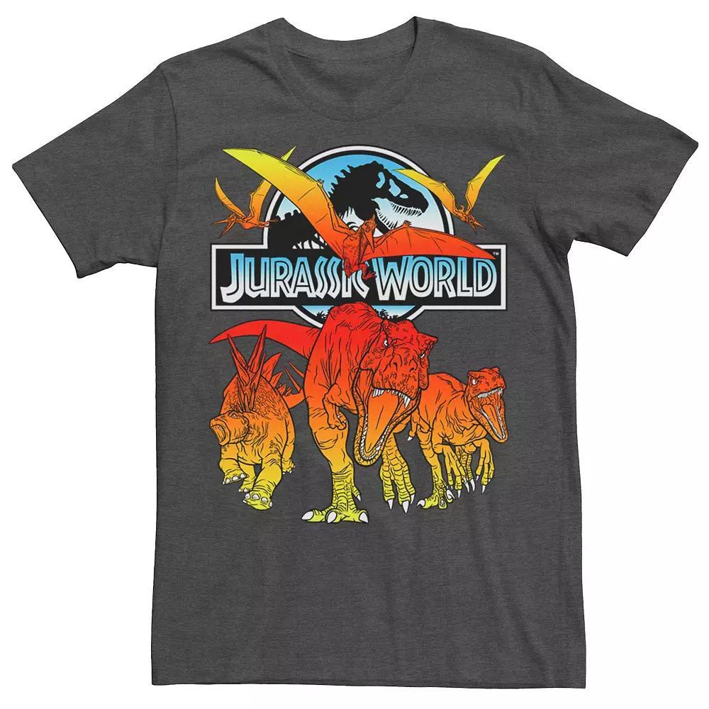 Men's Jurassic World Two Dino Charging Comic Pop Tee,  Product Image