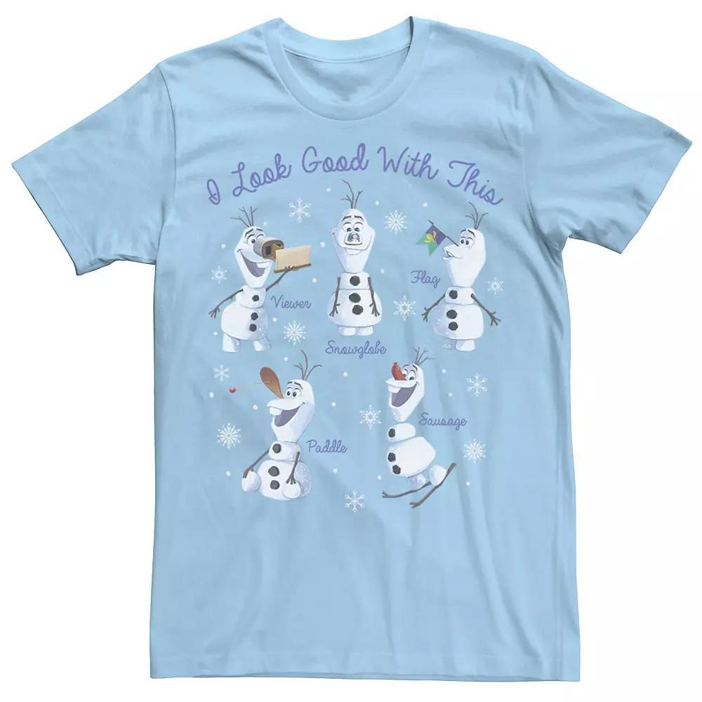 Disney's Frozen Olaf Once Upon A Snowman Poster Men's Tee, Size: Small, Light Blue Product Image