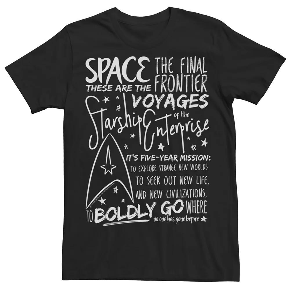 Men's Star Trek: The Original Series Sketchbook Speech Tee, Size: Large, Black Product Image