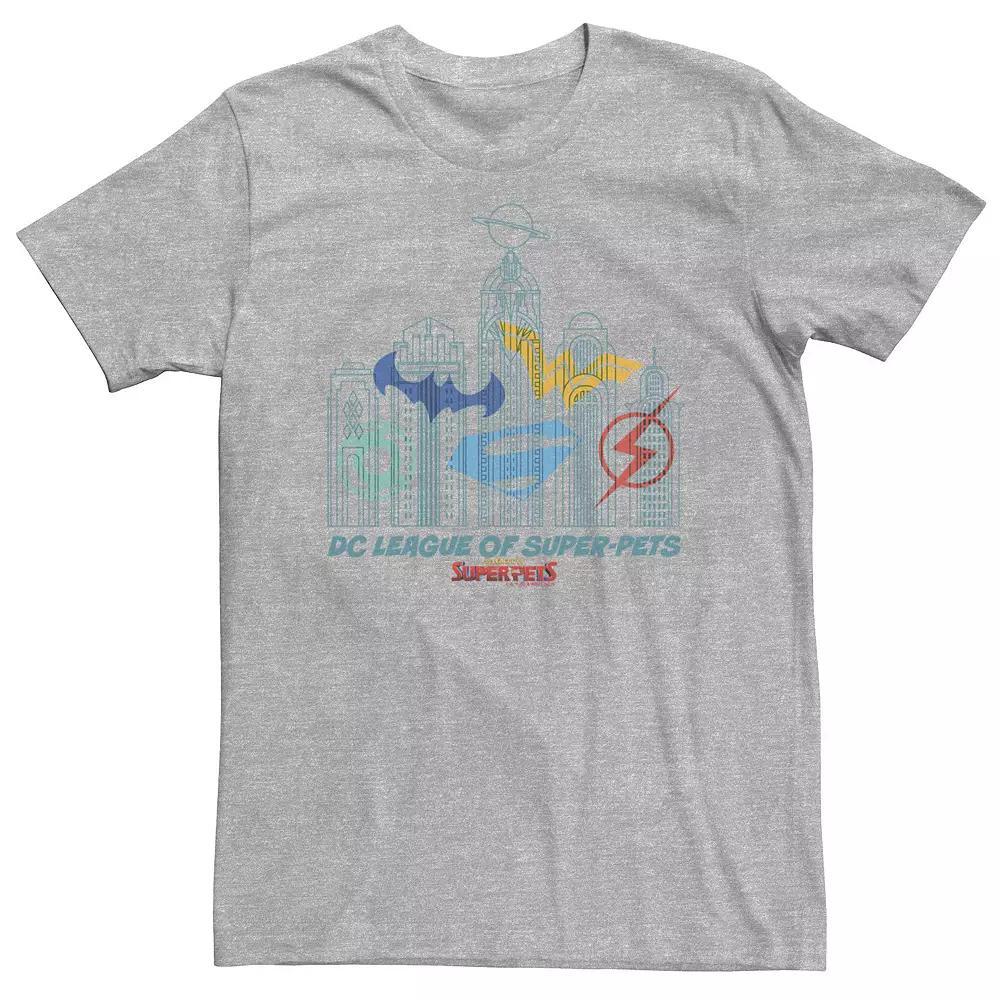 Big & Tall DC Comics Super Pets Superhero Skyline Logos Tee, Men's,  Product Image