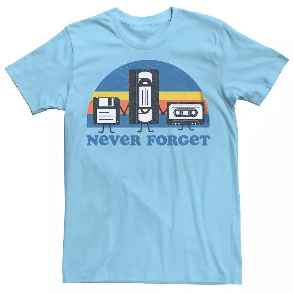 Men's Never Forget Retro Media Graphic Tee, Size: Medium, Natural Product Image