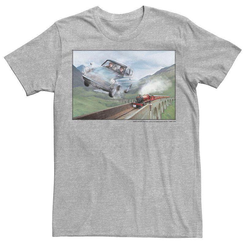 Men's Harry Potter Racing The Train Tee, Size: Medium, Athletic Grey Product Image