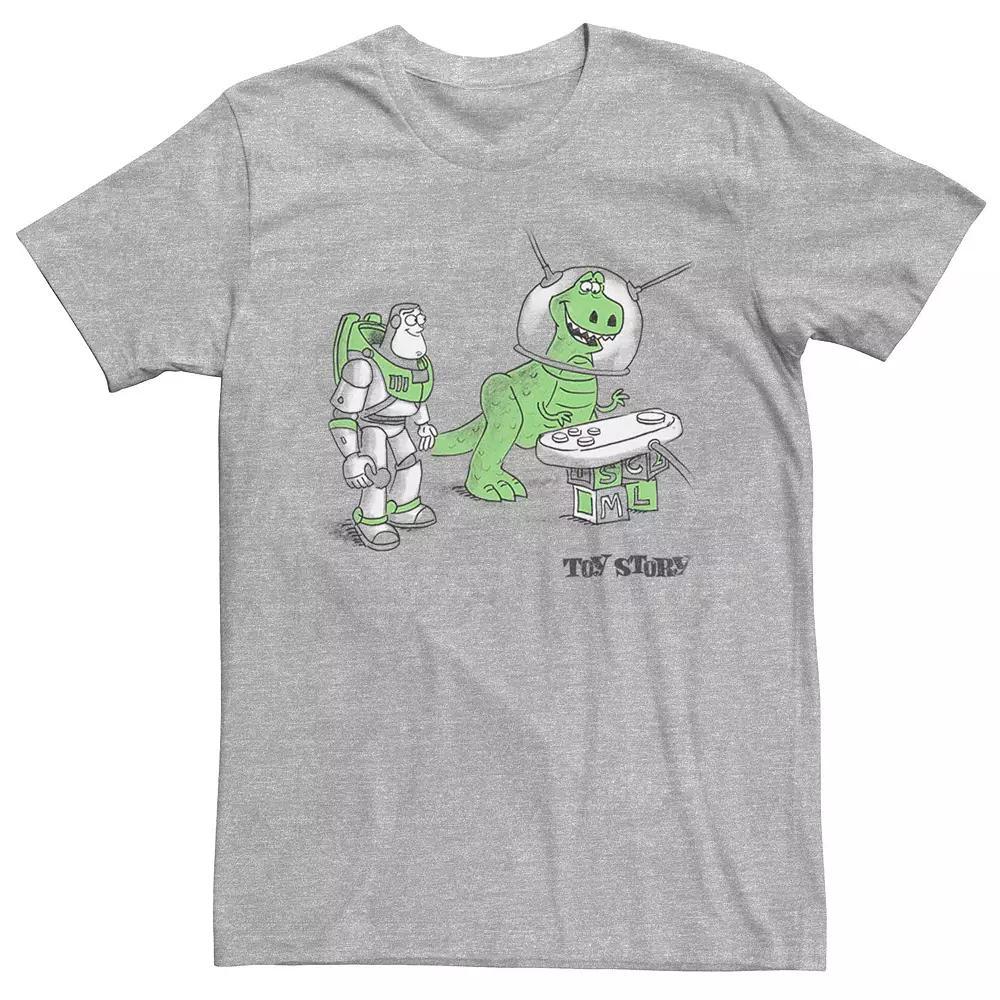 Men's Disney Pixar Toy Story Buzz Rex Doodle Graphic Tee,  Product Image
