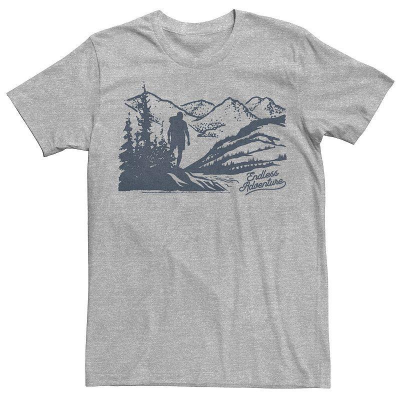 Men's Endless Summer Hiking Forest Landscape Tee, Boy's, Size: XS, Athletic Grey Product Image