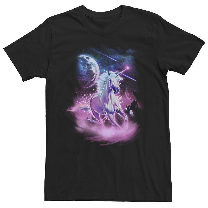 Mens Unicorn Space Run Poster Graphic Tee Product Image