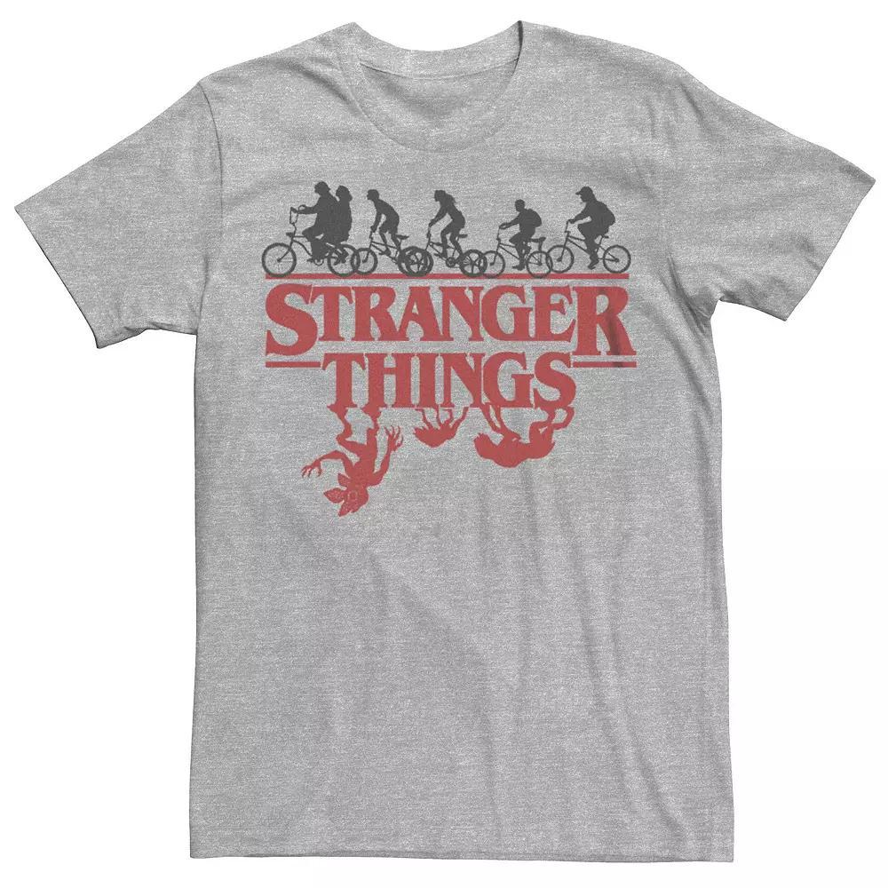 Men's Stranger Things Bike Ride Logo Graphic Tee, Size: XXL, Athletic Grey Product Image
