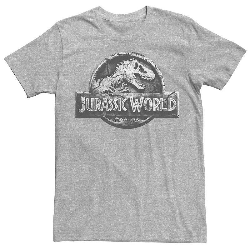 Men's Jurassic World Two Return Stone Logo Tee, Size: Small, Athletic Grey Product Image