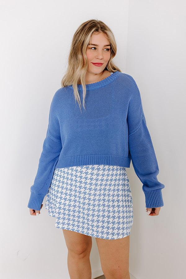 Coastal Breeze Knit Sweater in Blue Product Image