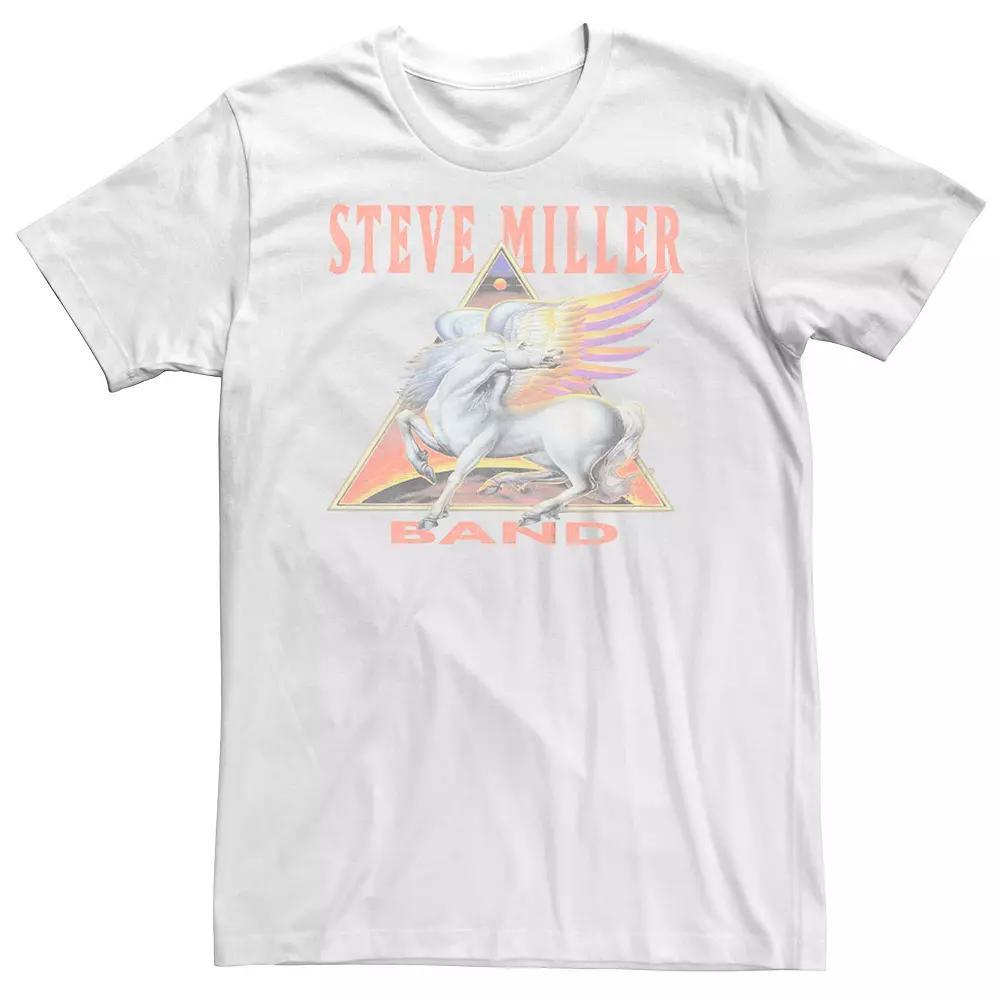 Big & Tall The Steve Miller Band Pegasus Triangle Logo Tee, Men's, Size: XL Tall, White Product Image