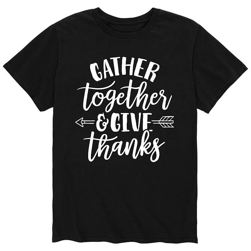 Men's Gather Together Give Thanks Tee, Size: Large, Black Product Image