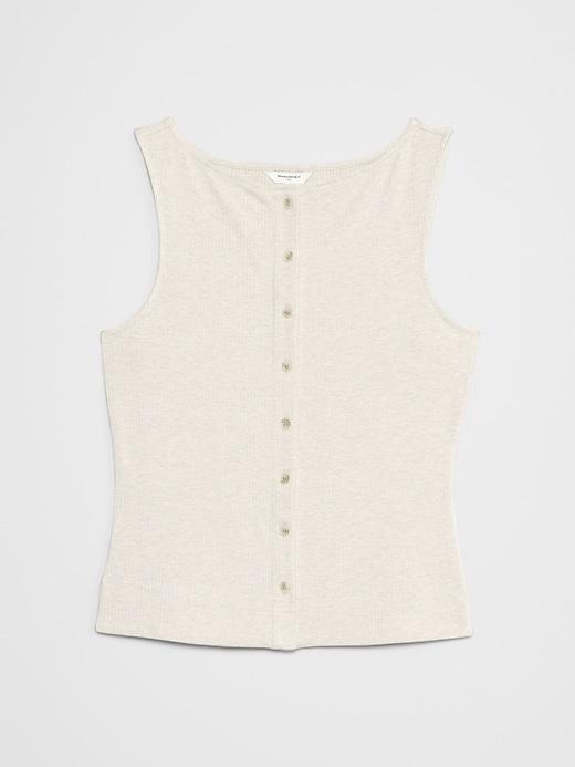 Ribbed Button-Up Tank Product Image
