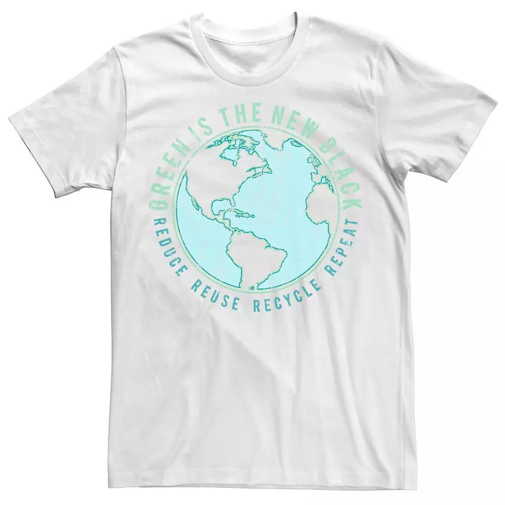 Men's Earth Day Green Is The New Black Reduce Tee, Size: Large, White Product Image