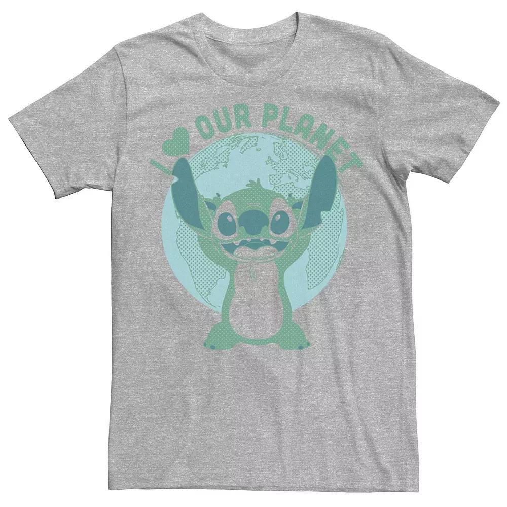Disney's Lilo & Stitch Earth Day I Love Our Planet Men's Tee,  Product Image