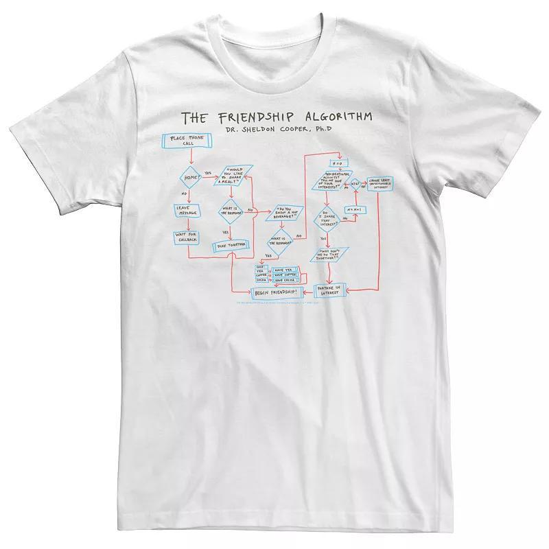 Men's The Big Bang Theory The Friendship Algorithm Tee, Size: Large, White Product Image