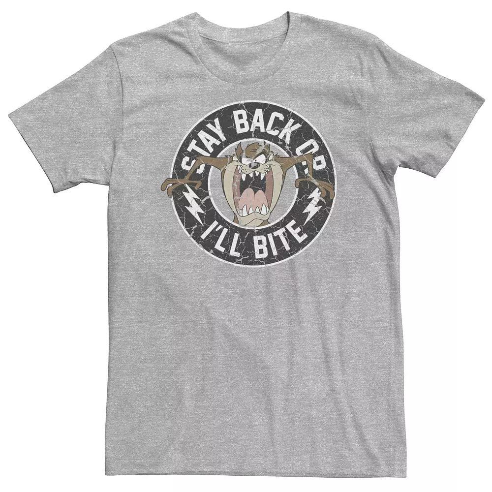 Big & Tall Looney Tunes Taz Stay Back Or I'll Bite Tee, Men's, Size: 4XL, Black Product Image