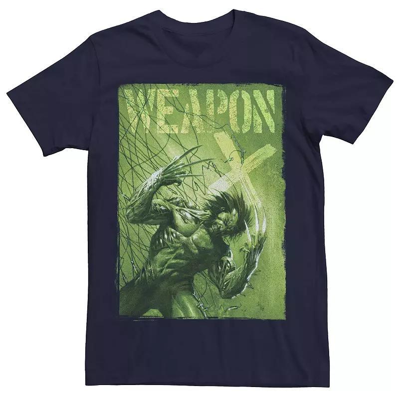 Mens Marvel X-Men Wolverine Weapon X Poster Tee Blue Product Image