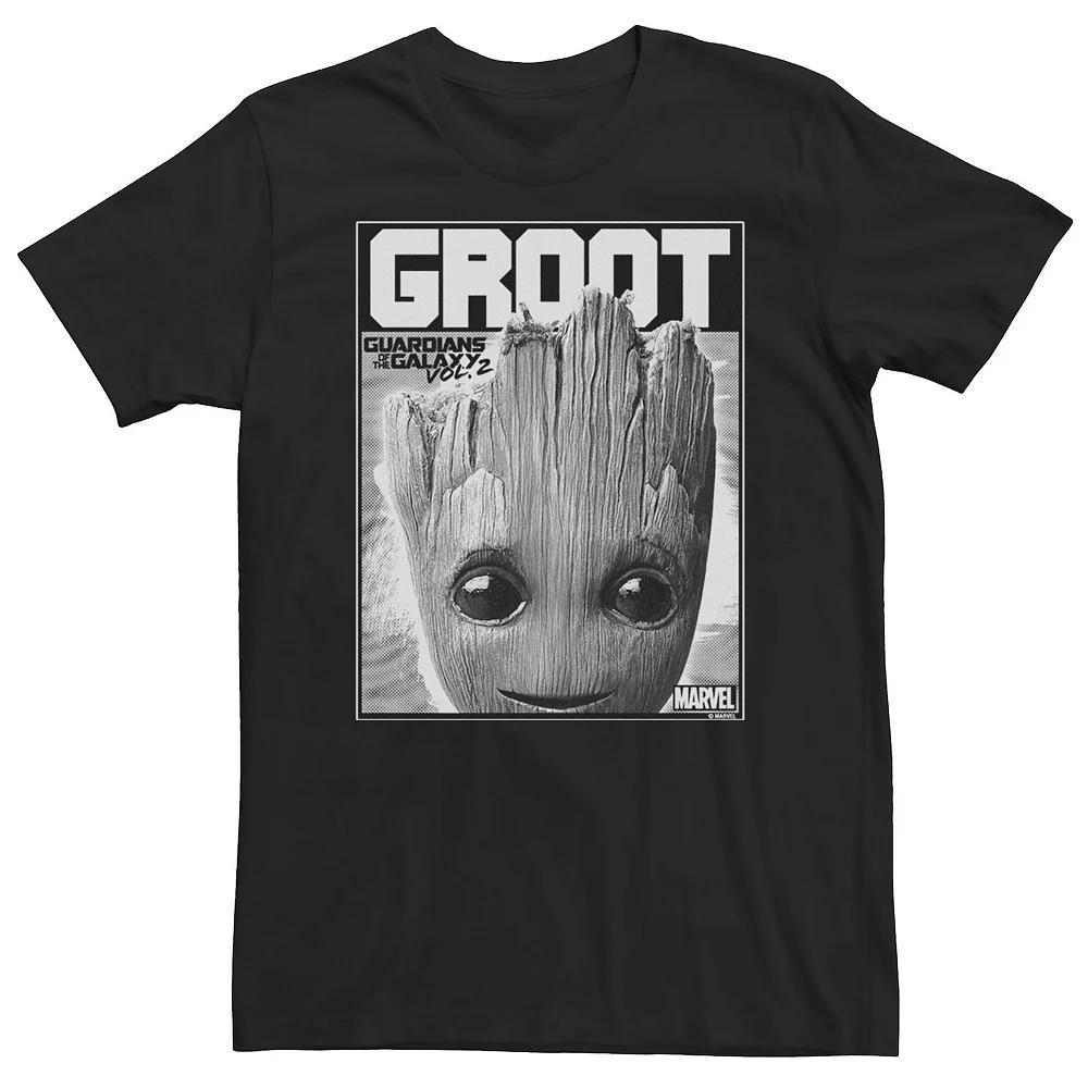 Big & Tall Marvel Guardians of the Galaxy Vol. 2 Baby Groot Close-Up Tee, Men's,  Product Image