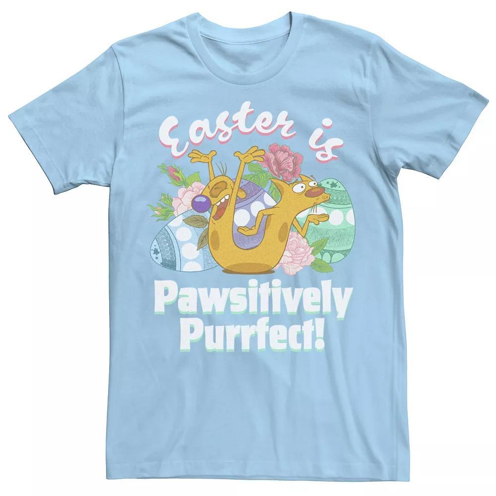 Men's Nickelodeon CatDog Easter Is Pawsitively Purrfect Tee, Size: Small, Light Blue Product Image