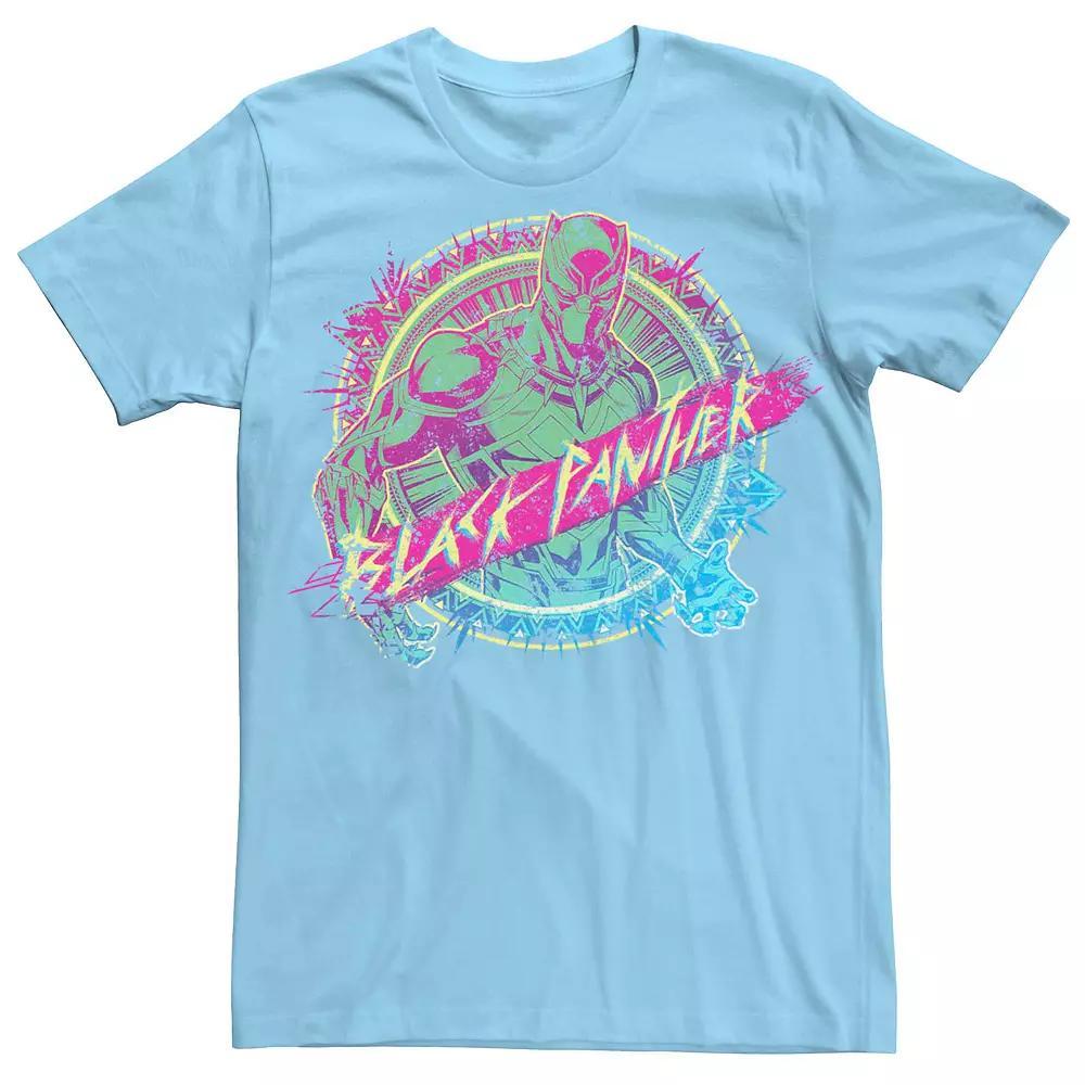 Men's Marvel Black Panther Neon Geometric Poster Tee,  Product Image