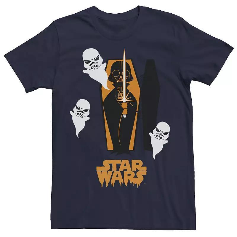 Mens Star Wars Darth Vader Coffin Ghost Tee Athletic Grey Product Image